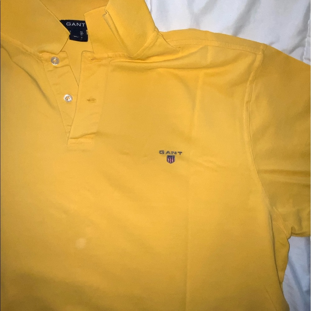 Gant men's yellow polo size XL